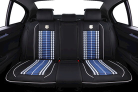 汽车坐垫展示实拍座套亚麻坐垫 