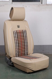 汽车坐垫展示实拍座套亚麻坐垫 