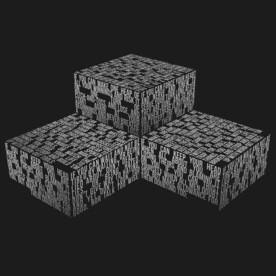 3D立体结构文字海报标题样机