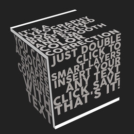 3D立体结构文字海报标题样机