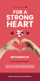 世界心脏日竖版banner海报