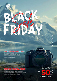黑色星期五数码相机折扣海报