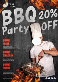 BBQ派对折扣海报
