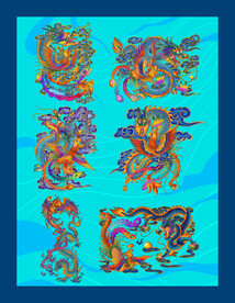 龙凤纹 龙凤图腾  龙凤矢量图