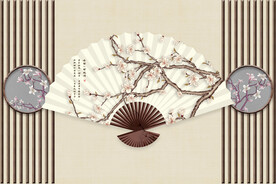 古风素雅古典工笔画背景PSD