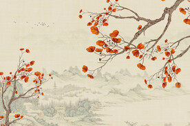 古风素雅古典工笔画背景PSD