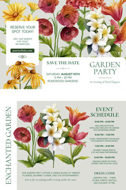 鲜花店三折页宣传手册正反面模板