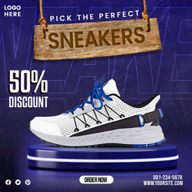 鞋子促销海报