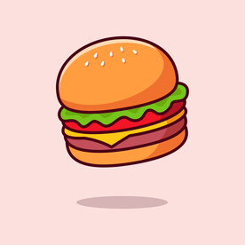 矢量卡通汉堡