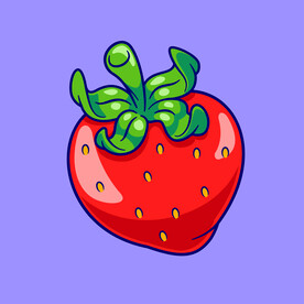 矢量卡通草莓