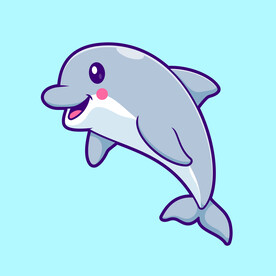 矢量卡通海豚