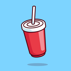 矢量卡通冷饮杯子