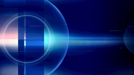 蓝色科技海报展板背景图片