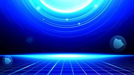 蓝色科技海报展板背景图片