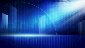 蓝色科技海报展板背景图片