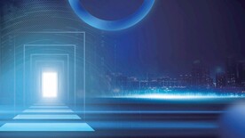 蓝色科技海报展板背景图片