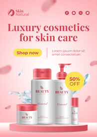 护肤品产品宣传广告海报