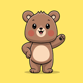 矢量卡通小熊
