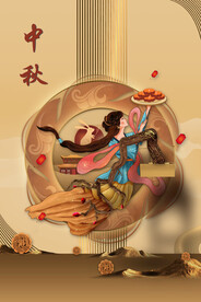 中秋节日海报展板