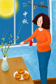 中秋节日海报展板
