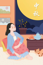 中秋节日海报展板