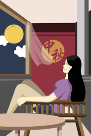 中秋节日海报展板