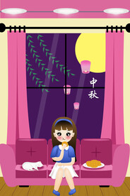 中秋节日海报展板