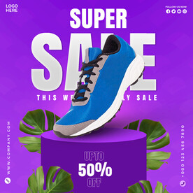 运动鞋促销广告