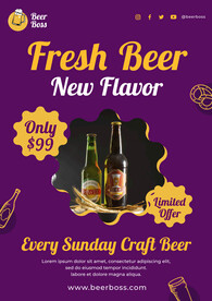 啤酒促销海报
