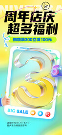 周年店庆福利海报