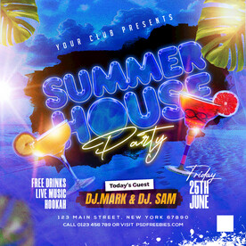 夏日之家音乐派对帖子