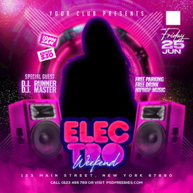 音乐派对社交媒体帖子