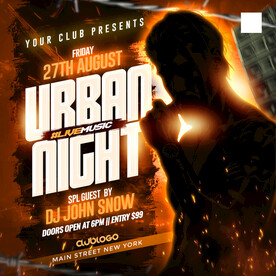 城市之夜音乐派对帖子