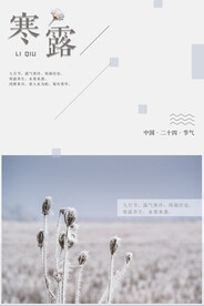 寒露二十四节气海报素材背景