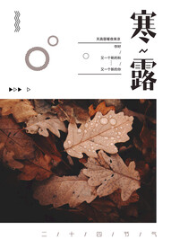 寒露二十四节气海报素材背景