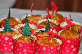 圣诞纸杯蛋糕