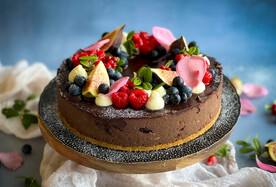 巧克力水果蛋糕