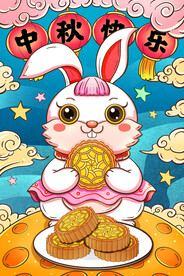 中秋节国潮风海报