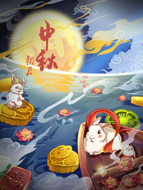 中秋节国潮海报