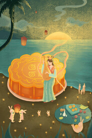 中秋节国潮风海报