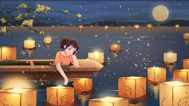 中秋节国潮风插画