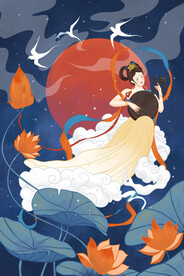 中秋节国潮风海报