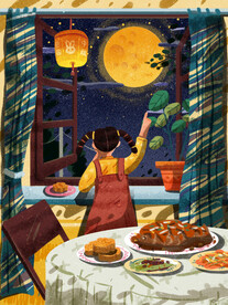 中秋节国潮风海报