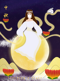 中秋节国潮风海报