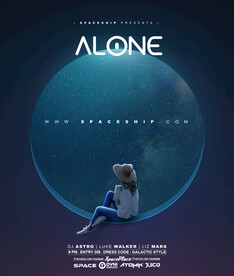 中秋酒吧月亮高端简约海报