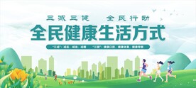 三减三健 背景板 全民健康素养
