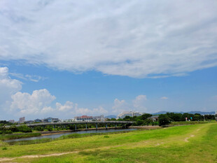 蓝天白云公园风景