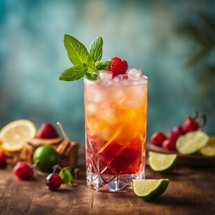冰镇薄荷果汁