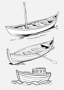 手绘船