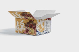 白色瓦楞箱样机